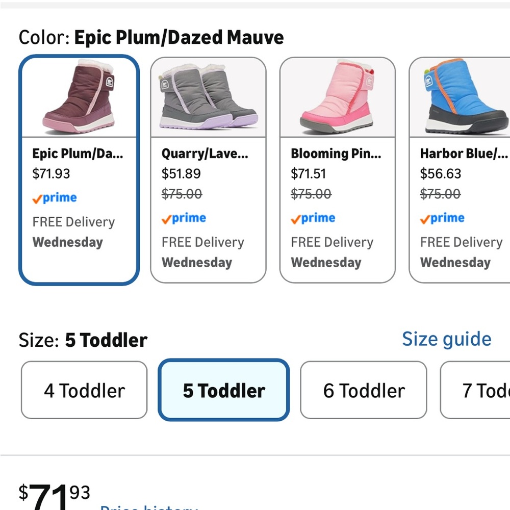 Sorel Girls' Burgundy and Pink Faux-Fur Winter Boots - Picture 5 of 6